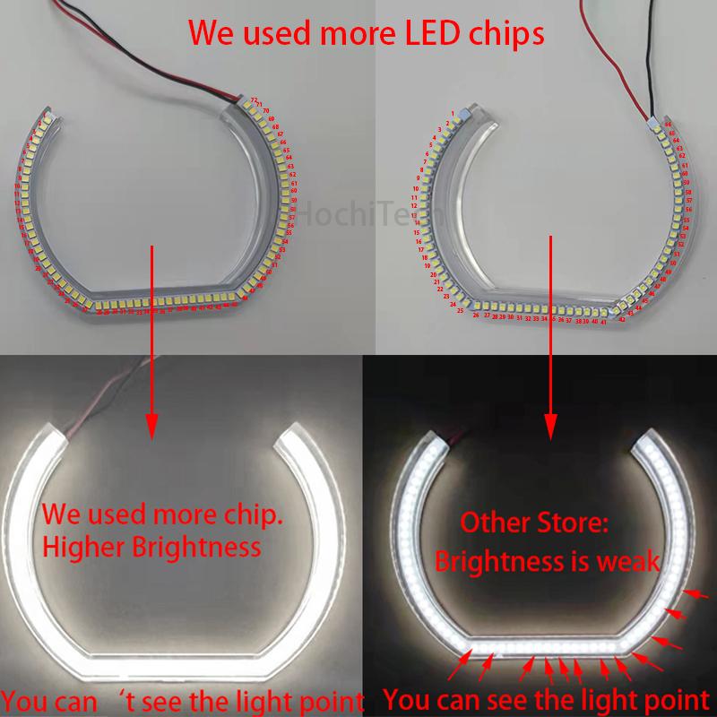 Excellent DTM Style Ultra Bright Led Angel Eyes DRL  Rings Retrofit Accessories for BMW 3 Series E90 E91 E92 E93 M3 2005-12