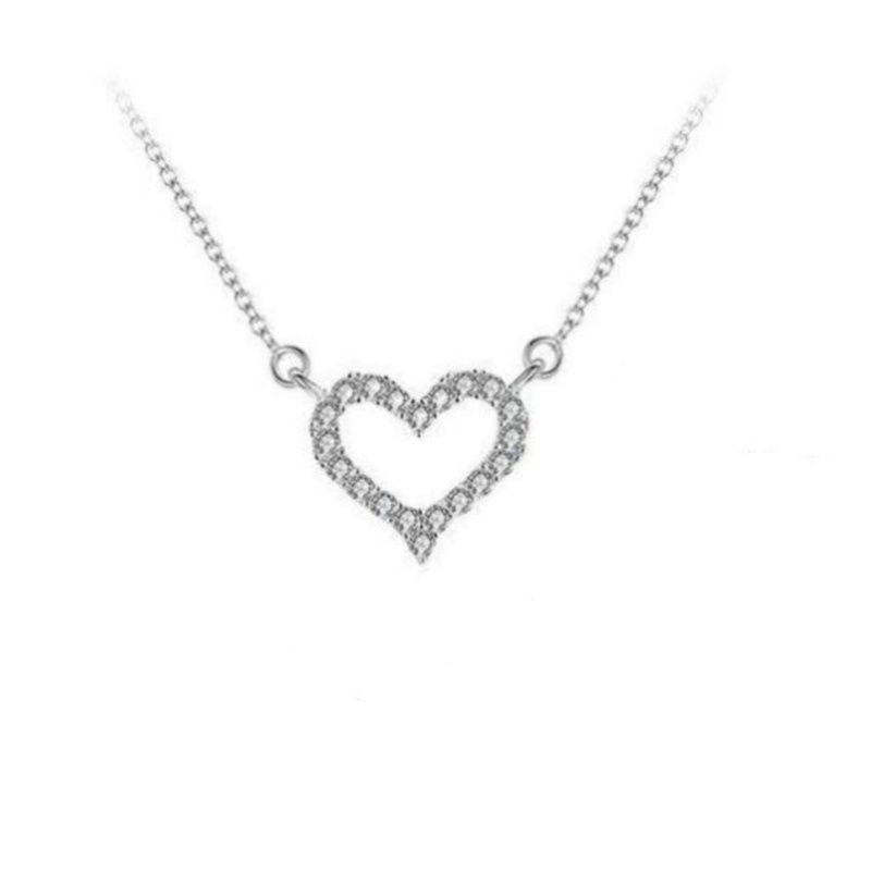 Korean Trendy Hollow Love Heart Necklace - Exquisite, Versatile, Sweet, & Fashionable Clavicle Chain