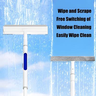 Ściągaczka do czyszczenia okien Dwustronny spray do czyszczenia okien z długim uchwytem Ręczna ściągaczka do lusterka okiennego