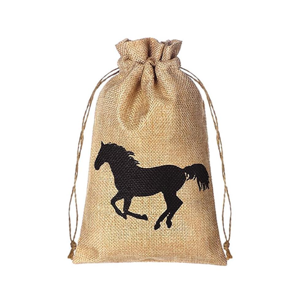 

5Pcs Western Horse Gift Bags Cowboy Party Decor Drawstring Bag Horsehead and Horseshoe Pattern for Cowboy Birthday Party Favor 5PCS 13X18CM