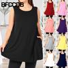 BFCCQB Bluse e Camicie da Donna Moda Casual Estive Primaverili Senza Maniche Girocollo