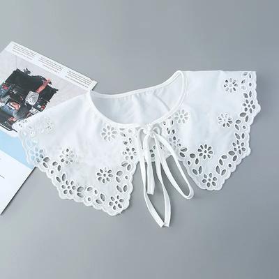Hemd Weiß Falsche Kragen Damen Aushöhlen Spitze Falscher Kragen Schal Abnehmbares Hemd Abnehmbarer Kragen Schnürschal