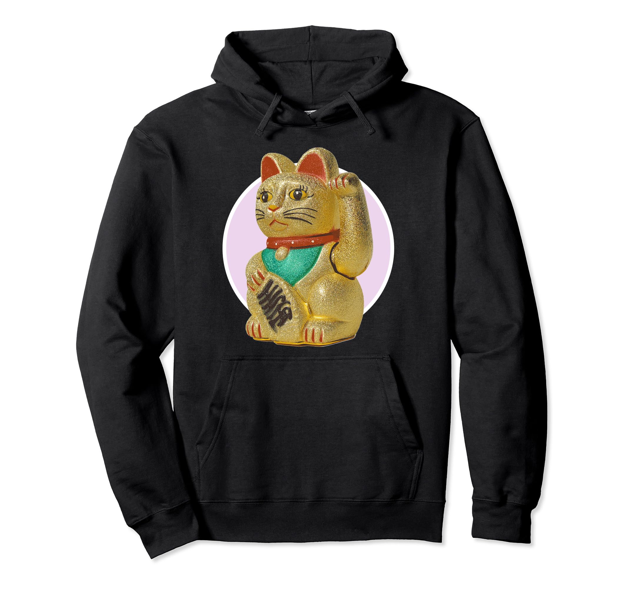 

Waving Cat Yoga Hoodie Maneki-neko (beckoning cat) Maneki-neko (beckoning cat) чёрный