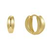 Fashion Jewelry Minimalist Earrings 925 Sterling Silver Simple Chunky Statement Earrings Gold Plated Huggie Hoop Earrings Women