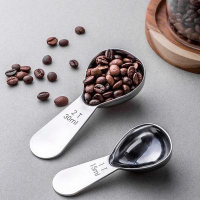 Roestvrij Staal 304 Koffie Maatschepje & Mok Kort Handvat met Schaal voor Koffiebonen Bloem Poeders Keuken Bakken Barista Gereedschap YJKJ-0020