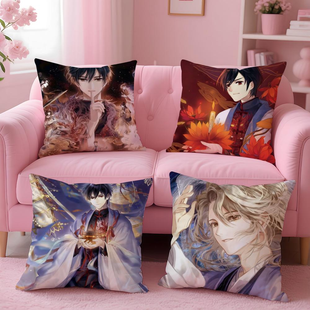 Historical Chinese Novel DDumb House Cushion Cover Pillow Case Soft Skin Friendly Fabric Concealed Zipper