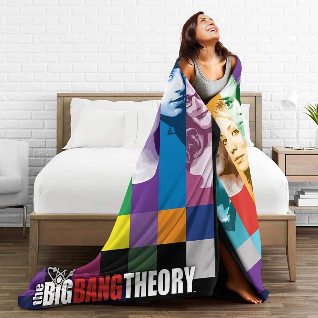 American The Big Bangs Theory Soft Warm Blanket Picnic Plush Throw Blanket Funny Couch Bed Flannel Bedspread Sofa Bed Cover