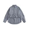 Brushed Plaid Shirt Coat Men's Spring and Autumn Long-Sleeved Korean Style Trendy Loose and Lazy Style Boys Retro Outerwear Shirt