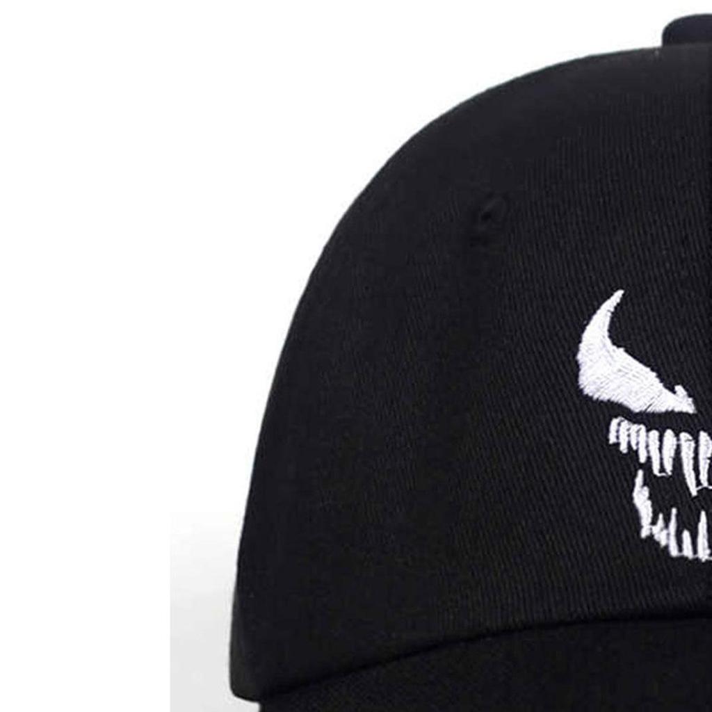Demon Grin Scary Mouth Flat Brim Adjustable Snapback Cap Polyester Adjustable Street Style Urban Street Baseball Hat For Men Women Gender Neutral