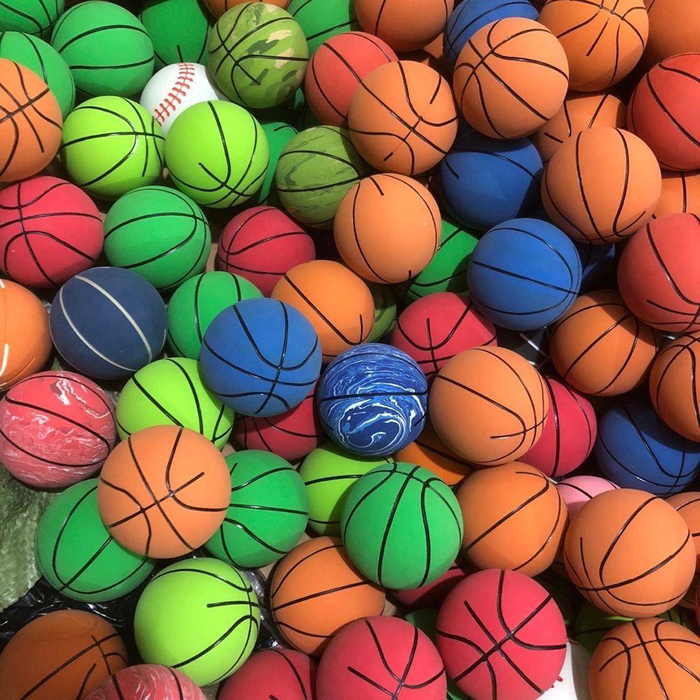 6CM Toy Kids Elastic Stress Relief Bouncy Balls Anti Anxiety Jumping Balls Mini Basketballs