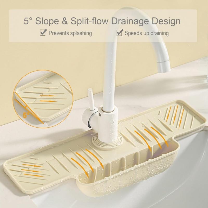 New Silicone Faucet Mat Kitchen Sink Accessories Splash Guard for Sink Faucet Absorbent for Kitchen Counter Wash Basin
