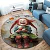 Pippi Longstocking Round Area Rug,Carpet Rug for Living Room Bedroom Sofa Playroom Decor,Non-slip Floor Mat