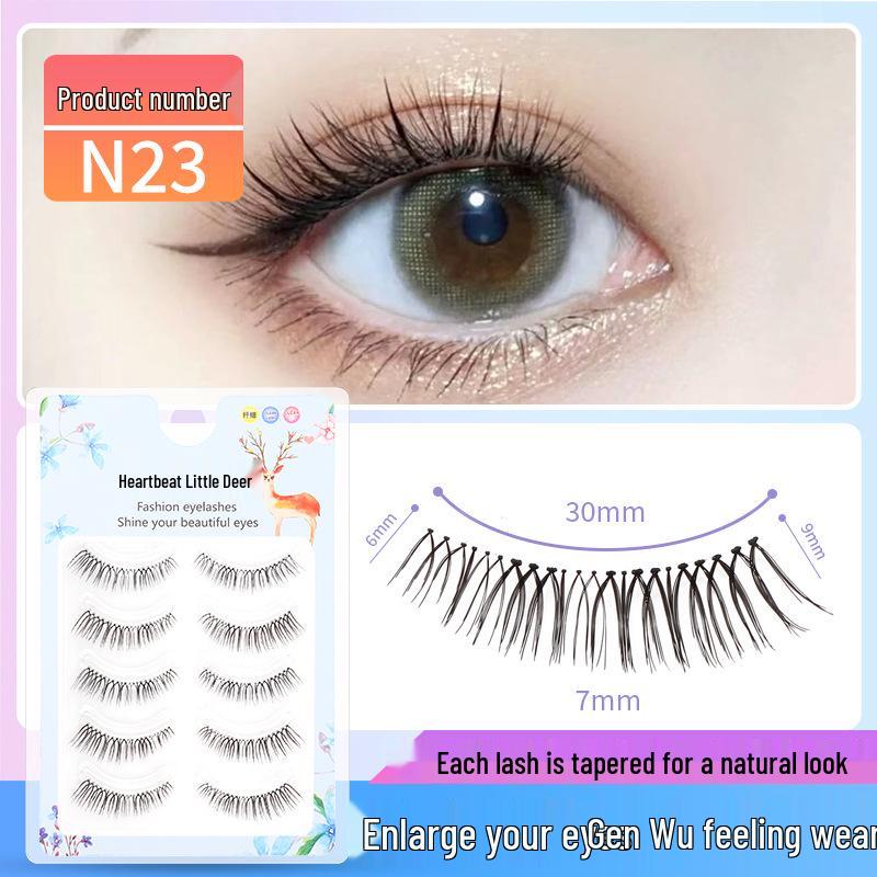 

Natural-Look Easy Wear False Eyelashes: Tapered & Thick with Transparent Stem