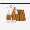 ZANZEA Women Patchwork Short Sleeve T-Shirts and Shorts Summer Two Piece Suit Sets
