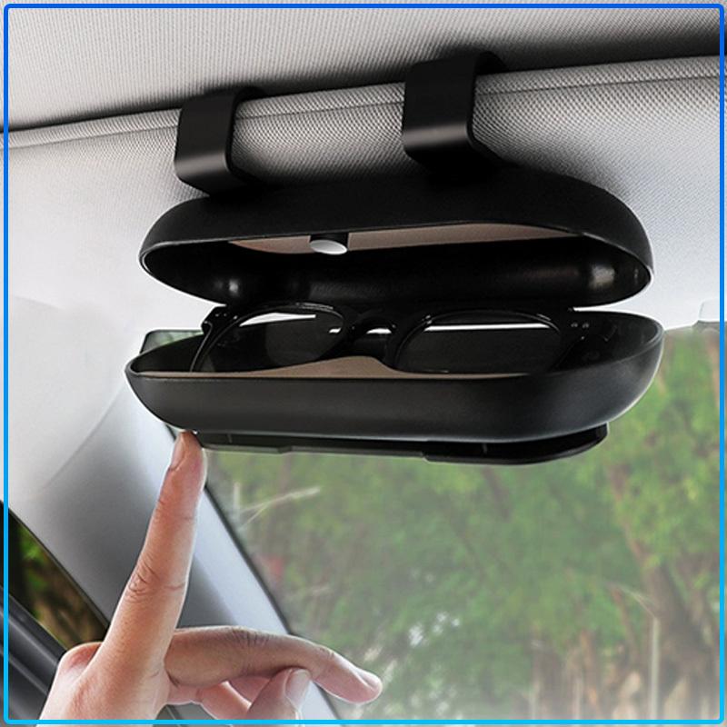 1Pcs Car Sun Visor Glasses Storage Box Holder Organizer Accessories Caps For Volvo 240 C70 S40 S50 S60 S70 S80 S90 V40 V50 V60 V90 XC40 XC60 XC90 Vnl