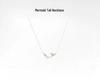 Nickel Silver Plated Gold Fishtail Necklace with Mother-of-Pearl: Elegant Mermaid-Inspired Clavicle Chain for Women