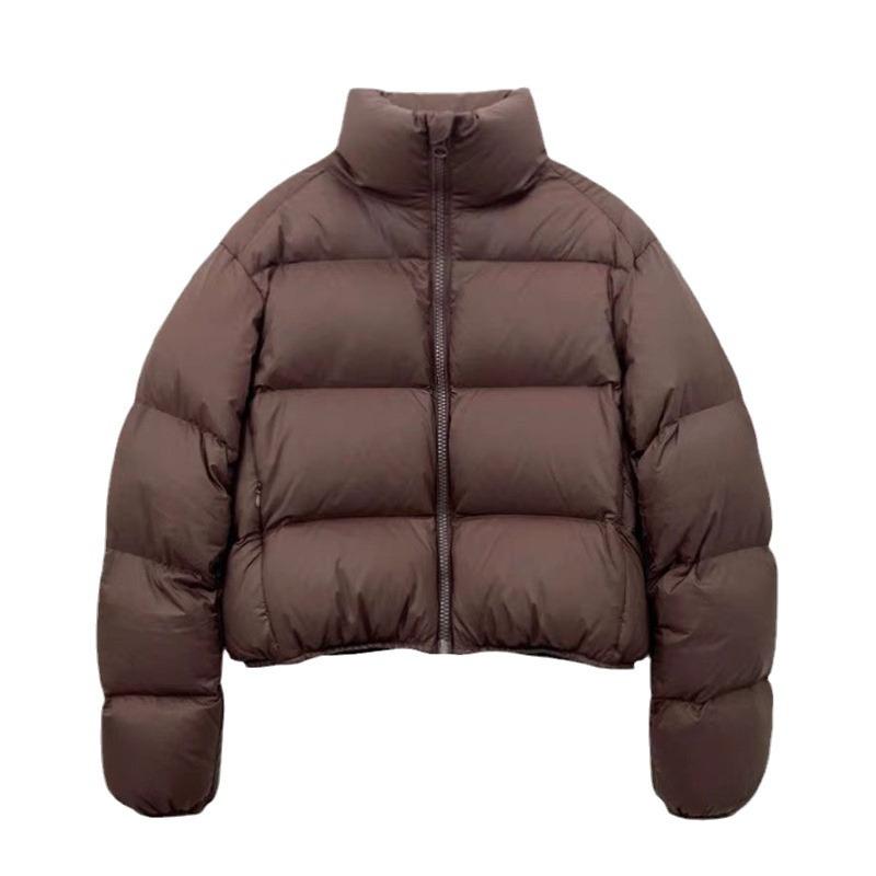Abbigliamento Invernale in Cotone da Donna Nuovo Versatile Collo Rialzato Vestiti Corti Tipo Pane Giacca Ispessita Imbottita in Cotone