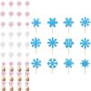 Christmas Snowflake Cake Toppers With Shining Design Paper For Holiday Party Decor