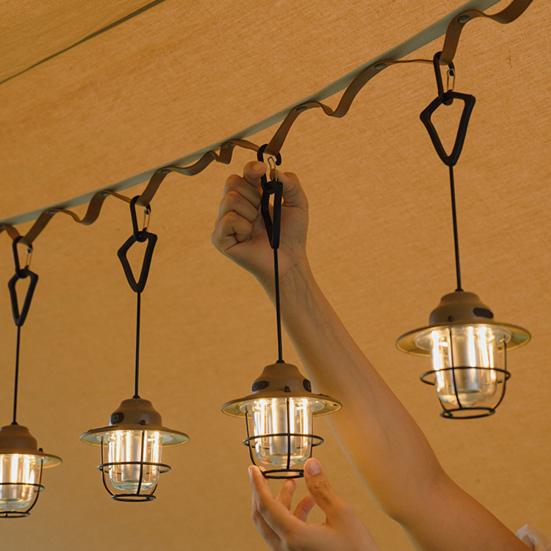 LED Camping Lantern Rechargeable Ultra-Bright Camping Light Waterproof Dimmable Hanging Retro Electric Lamp