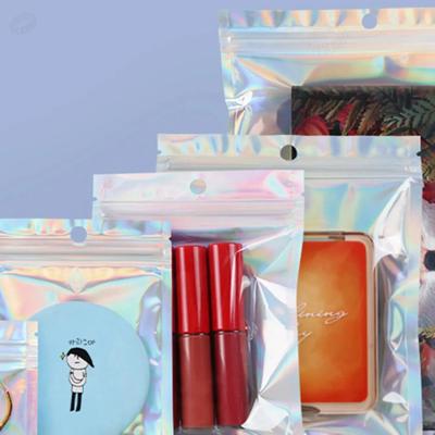 50/100 Stück Holographische Tasche Laser Regenbogenmuster Selbstverschließende Tasche Süßigkeitentüten und Frontfenster Probentasche Festival Party Geschenktüten
