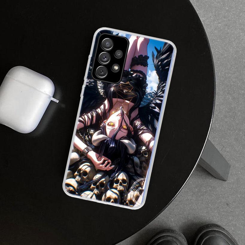 Albedo Overlord Anime Phone Case Cover for Samsung Galaxy A12 A22 A32 A52 A72 A02S A51 A50S A31 A20S A10S Note 20 Ultra 10 Plus