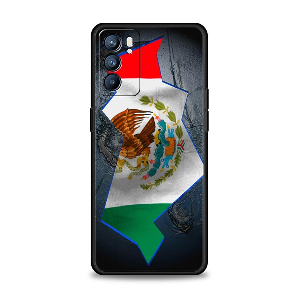 Mexico Flag Phone Case For Oppo Reno8 Reno7 Reno6 Pro A54 5G Find X6 X5 A53 A52 A9 A15 A95 A17 A16 A76 A74 A57 A31 Cover