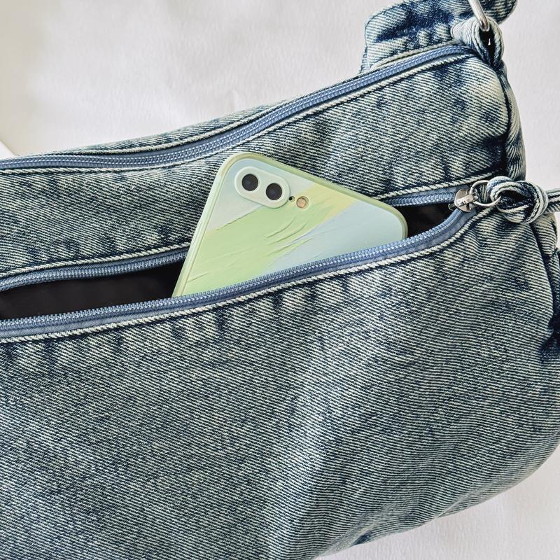 Denim Bag Women's Commuter Tote Bag Large Capacity Crossbody Bag