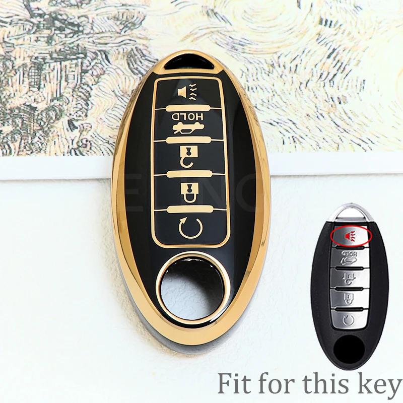 For Nissan Leaf Micra Qashqai J11 J10 X Trail T32 Versa Note Patrol Key Fob Cover 5 Buttons TPU Car Key Case Cover Accessories