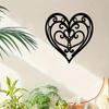 Iron Wall Art Heart Butterfly Metal Sculpture Home Garden Decor Gift