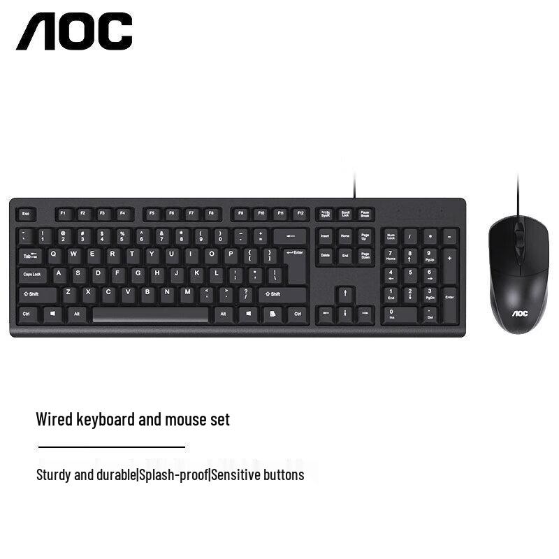 AOC KM160 Wired Keyboard and Mouse Combo