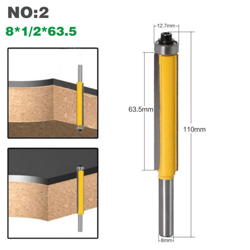 6mm Shank Routeur Droit Bit 7pcs Flush Trim Router Bits Mèches Carbide Router Bits pour Bois Tungstène Carbure Boubure Fraise