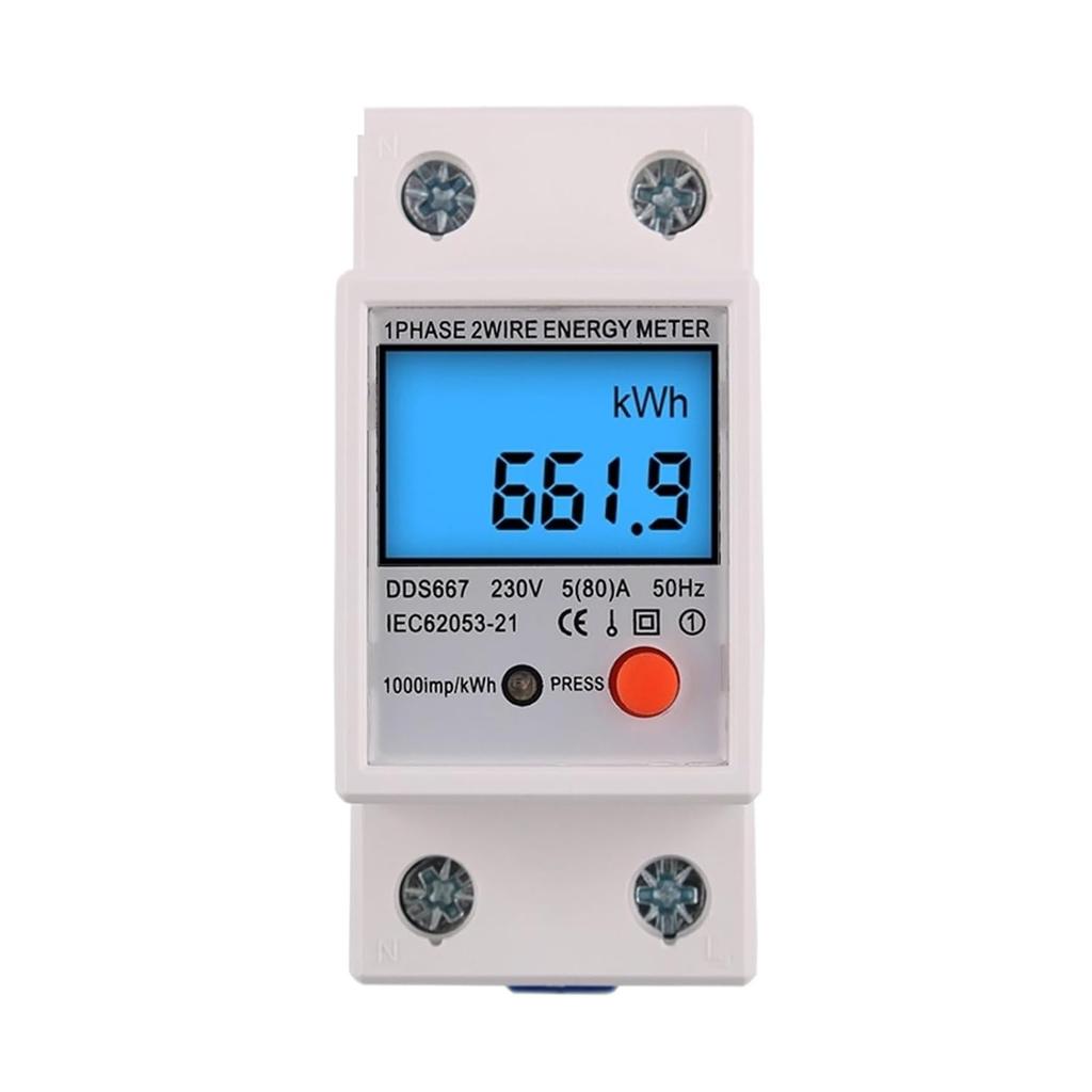 Single Phase Din-Rail Energy Meter 1PHASE 2WIRE Energy Meter DDS667 230V 110V 50hz/60hz Illumination electricidad(110V)