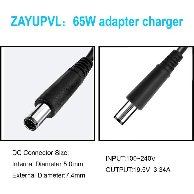 65W 7.4mm Tip Replacement AC Adapter for Dell Latitude 3190 7470 5580 7280 LA65NS2-01 E5570 E7450 E6430 E6410 E6440 E7440 E7470 E5440 E5470 E7240