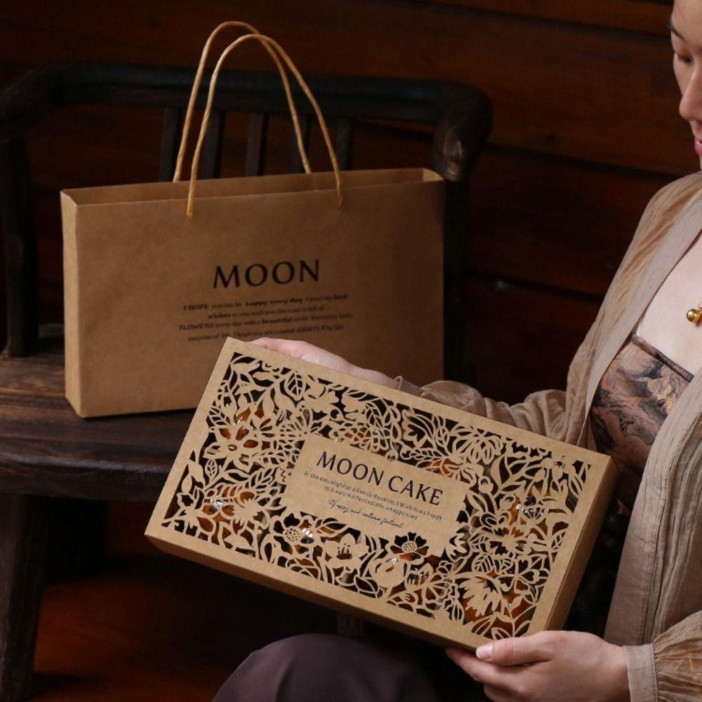 

8 сеток Лунный пряник Праздник середины осени Коробка ручной упаковки Коробки для лунного пряника Подарочная коробка Фестиваль 8 grids