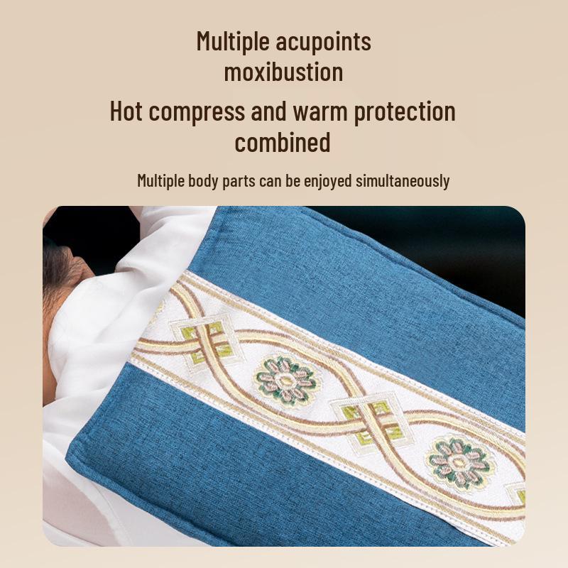 Electric Heating Sea Salt Hot Compress for Waist Support with Mugwort Moxibustion.