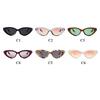 Vintage Fashion Cat Eye Sunglasses Women Men  Luxury Designer Retro Rivet Cute Pink Lens Cateye Sun Glasses Large Shades S2686