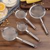 304 Stainless Steel Strainer Colander Ultra-Fine Bean Berry Juice Flour Filter Sieve Frying Oil Filter Spoon Kitchen Utensils