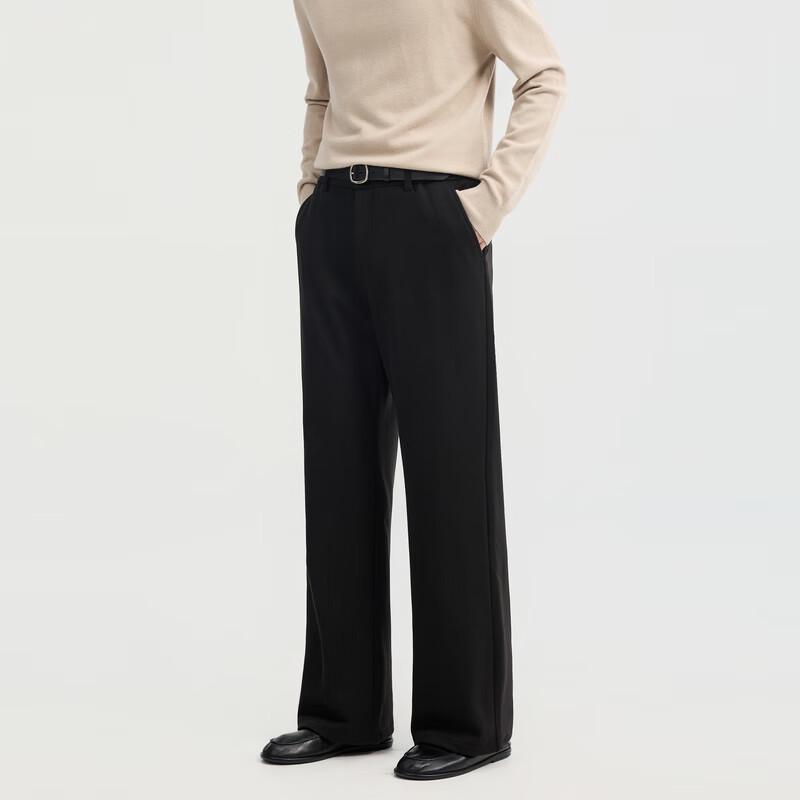 Earl Zall Men's Thickened Loose Fit Knit Straight Leg Pants