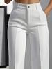 Women's Pants New High Waist Dropped Waist Straight Leg Simple Business Casual Trousers for Women Wide Leg