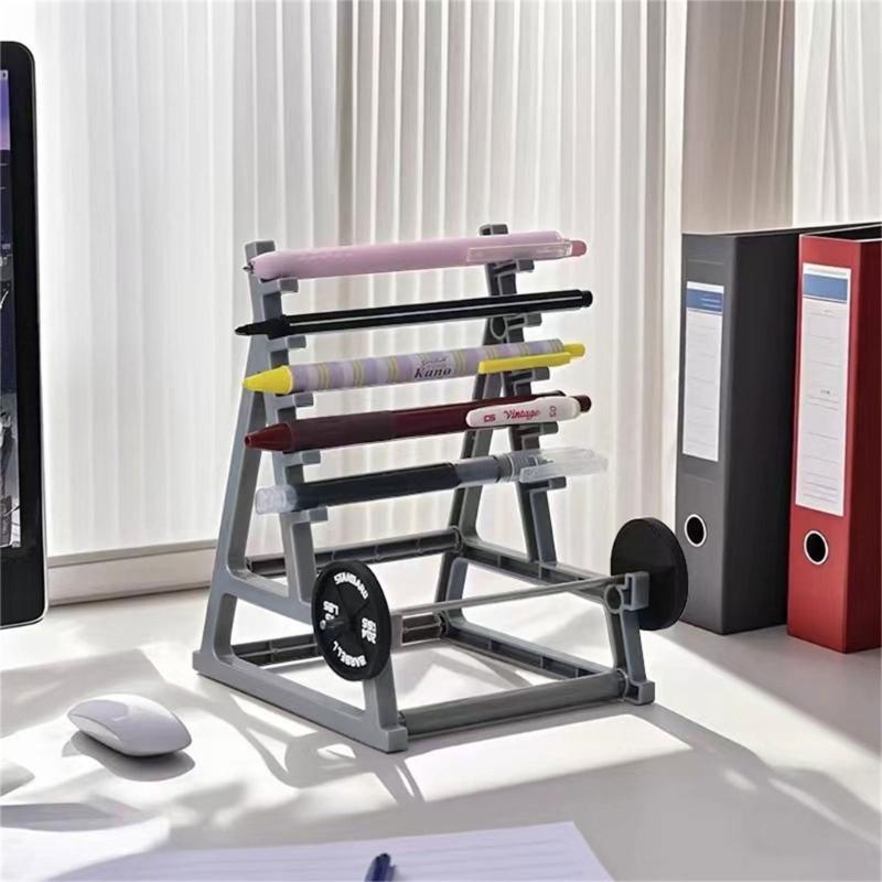 Dumbbell Shaped Pen Display Stand Desk Pen Organizers Paint Brush Storage Holder for Pen Paint Brush Marker Makeup Brush