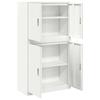 Storage Cabinet 2 pcs White 90 x 40 x 160 cm Steel