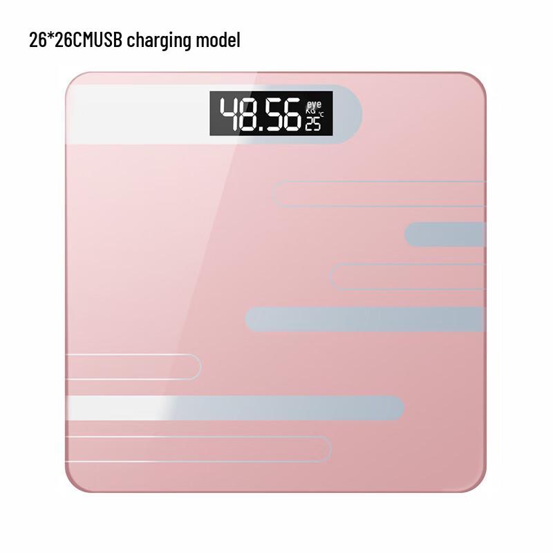 BORO Striped Digital Body Weight Scale with USB Charging