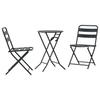 Garden Bistro Set 3 Pcs Anthracite Steel