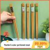 Premium Bamboo Chopsticks: Stylish, High-Grade, Natural, Heat-Resistant & Mold-Free for Individual Use.