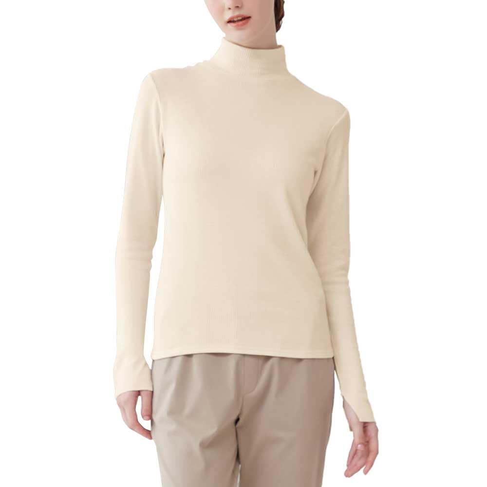 

Gunze MA7245 Ivory High Long Cotton Perfect for Layering or Wearing Alone Women s Innerwear, Neck, Sleeve, Blend,