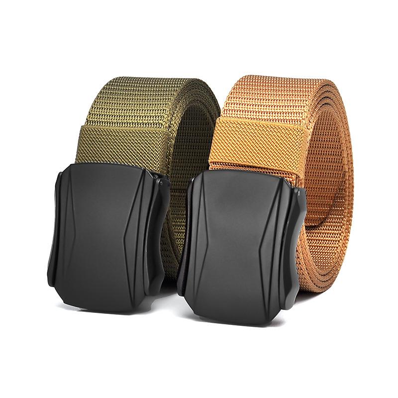 New Alloy Outdoor Tactical Nylon Belt Workwear Men's Trouser Belt Training Sports Elastic Belt Tide