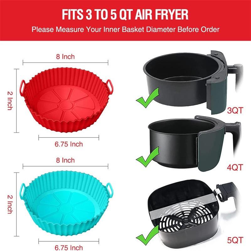 Silicone Baking Pans Set, Air Fryer Accessories for Cake Decorating, Muffin Molds, Kitchen Utensils & Gadgets, Aerogrill