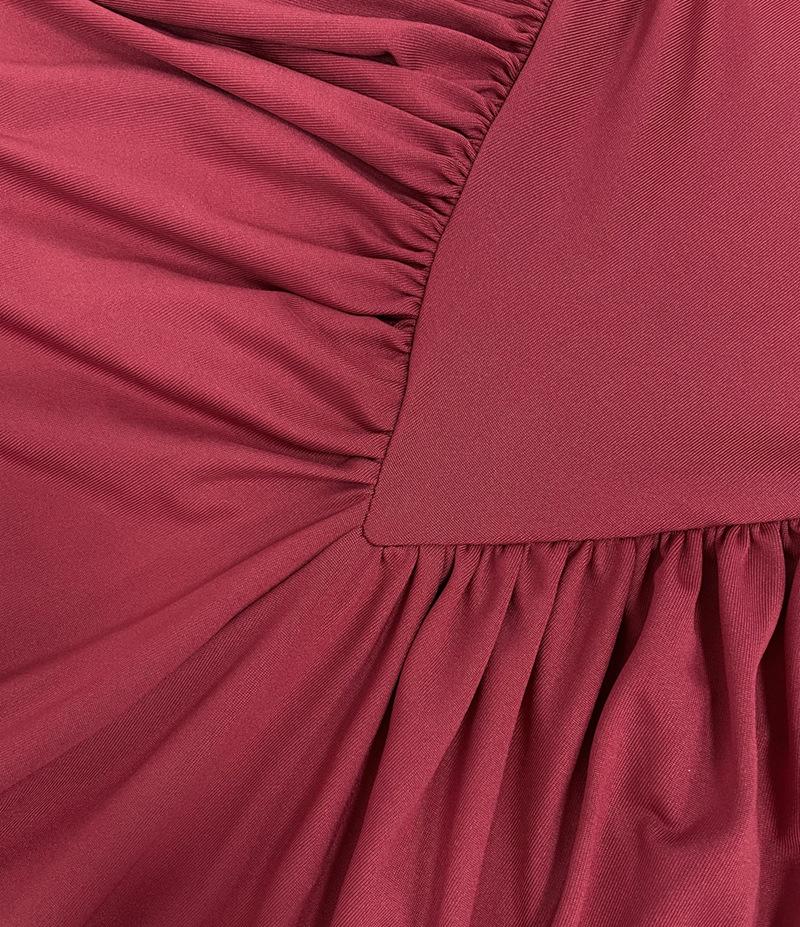 Spring Long Sleeve High Neck Bodysuit Backless Dress For Women