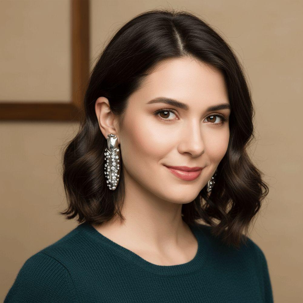 Punk Style Exaggerated Dangle Earrings Rhinestone Personality Earrings Insect Earrings Daily