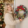 Artificial Christmas Wreath with Bells and , 35cm Holiday Home Door Wall Decor